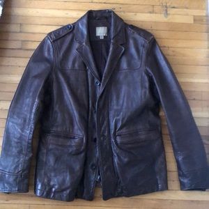 Banana Republic men’s brown leather jacket